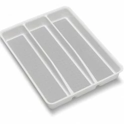 Style Selections Drawer Organizers 14.98-in x 12.09-in Plastic Silverware Insert Drawer Organizer