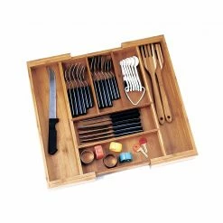 Style Selections Drawer Organizers 18.125-in x 13.125-in Wood Silverware Insert Drawer Organizer -Rubbermaid Fashion Sell 01433689
