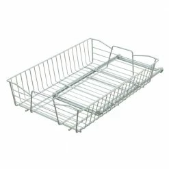 Style Selections Pantry Organizers 13.78-in W x 5.51-in H 1-Tier Pull Out Metal Basket