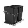 Rev-A-Shelf Pantry Organizers 35-Quart Plastic Soft Close Pull Out Trash Can -Rubbermaid Fashion Sell 03817342