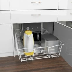 Style Selections Pantry Organizers 13.78-in W x 5.51-in H 1-Tier Pull Out Metal Basket -Rubbermaid Fashion Sell 04447308