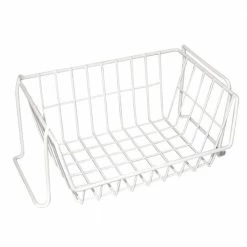 Style Selections Pantry Organizers 13.58-in W x 6.12-in H 1-Tier Freestanding Metal Basket