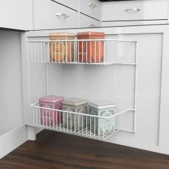 Style Selections Pantry Organizers 12.5-in W x 10.5-in H 2-Tier Door/Wall Mount Metal Cabinet Door Mounting Kit -Rubbermaid Fashion Sell 07825895