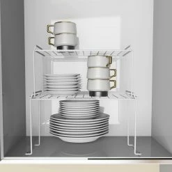 Style Selections Pantry Organizers 13.58-in W x 6.1-in H 1-Tier Freestanding Metal Plate Rack -Rubbermaid Fashion Sell 07825906
