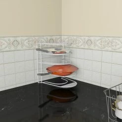 Style Selections Pantry Organizers 10.16-in W x 11.22-in H 4-Tier Freestanding Metal Plate Rack -Rubbermaid Fashion Sell 08804003