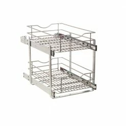 Simply Put Pantry Organizers 14-in W x 19.1875-in H 2-Tier Pull Out Metal Soft Close Baskets & Organizers -Rubbermaid Fashion Sell 08899173