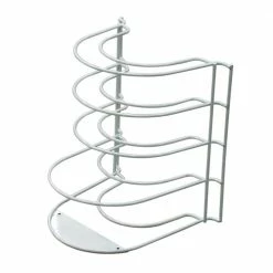 Style Selections Pantry Organizers 10.16-in W x 11.22-in H 4-Tier Freestanding Metal Plate Rack