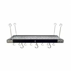 Range Kleen Pot Racks 26.18-in x 15.35-in Black Walnut Pot Rack