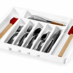 Style Selections Drawer Organizers 15.02-in x 12.88-in Plastic Silverware Insert Drawer Organizer -Rubbermaid Fashion Sell 11412571