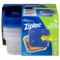 Ziploc Pantry Organizers 4-Piece Multisize Plastic Food Storage Container