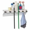 ExCell Pantry Organizers The Clincher 34-in W x 7.5-in H 2-Tier Door/Wall Mount Metal Mop and Broom Holder -Rubbermaid Fashion Sell 15299957