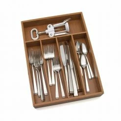 Lipper International Drawer Organizers 14-in x 10.37-in Bamboo Silverware Insert Drawer Organizer -Rubbermaid Fashion Sell 16086796