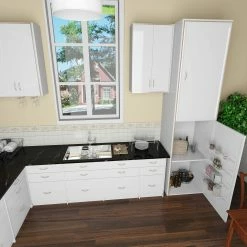 Style Selections Pantry Organizers 18.7-in W x 25.79-in H 4-Tier Door/Wall Mount Metal Cabinet Door Mounting Kit -Rubbermaid Fashion Sell 16265472