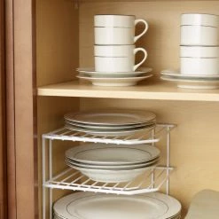 Style Selections Pantry Organizers 9.25-in W x 8.07-in H 3-Tier Freestanding Metal Plate Rack -Rubbermaid Fashion Sell 16272363 scaled