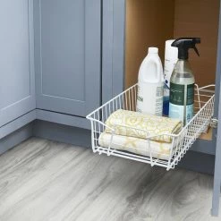 Style Selections Pantry Organizers 11.02-in W x 5.51-in H 1-Tier Pull Out Metal Basket -Rubbermaid Fashion Sell 16272382 scaled