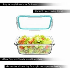 Hastings Home Pantry Organizers 5-Piece Multisize Tempered Glass Food Storage Container -Rubbermaid Fashion Sell 41363438