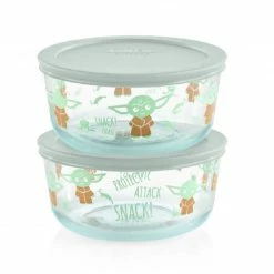 PYREX Pantry Organizers Star Wars 4 Piece Multisize Tempered Glass Food Storage Container
