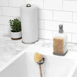 Style Selections Countertop Organizers Metal Brushed Nickel Paper Towel Holder -Rubbermaid Fashion Sell 43399561