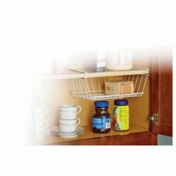 Style Selections Pantry Organizers 13.58-in W x 5.31-in H 1-Tier Under-shelf Metal Basket -Rubbermaid Fashion Sell 43514748