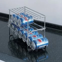 Organize It All Pantry Organizers 18.75-in W x 9-in H 2-Tier Freestanding Metal Can Rack -Rubbermaid Fashion Sell 43631889