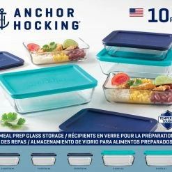 Anchor Hocking Pantry Organizers 10 PC Glass Meal Prep Kit