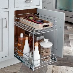 ClosetMaid Pantry Organizers 12.09-in W x 18-in H 2-Tier Pull Out Metal Soft Close Pull-out Organizer