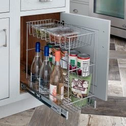 ClosetMaid Pantry Organizers 8.92-in W x 18.36-in H 3-Tier Pull Out Metal Soft Close Pull-out Organizer
