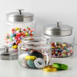 Anchor Hocking Pantry Organizers 3-quart Glass Kitchen Canister -Rubbermaid Fashion Sell 44489505